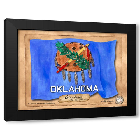 Oklahoma-Solo with background Black Modern Wood Framed Art Print with Double Matting by Alexander, Natalie