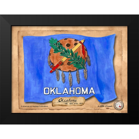 Oklahoma-Solo with background Black Modern Wood Framed Art Print by Alexander, Natalie