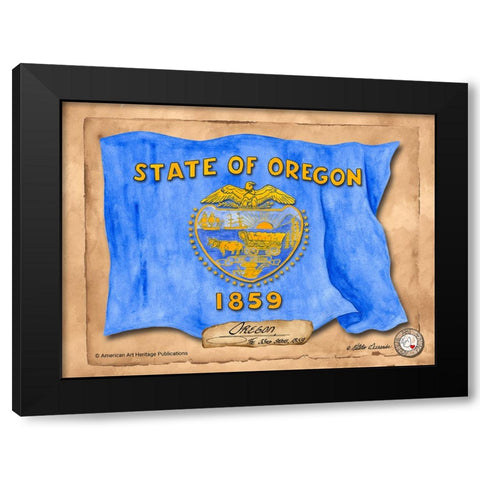 Oregon-Solo with background Black Modern Wood Framed Art Print by Alexander, Natalie