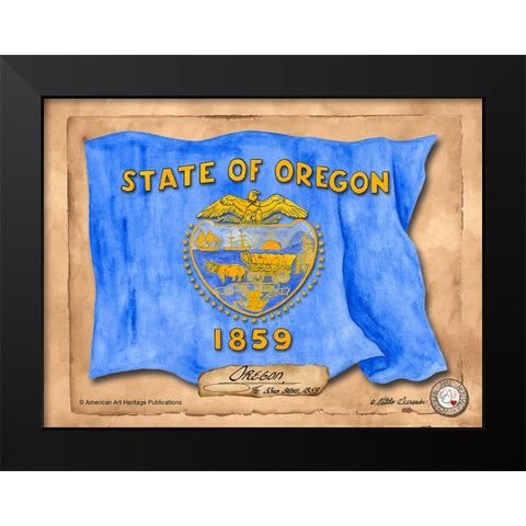 Oregon-Solo with background Black Modern Wood Framed Art Print by Alexander, Natalie