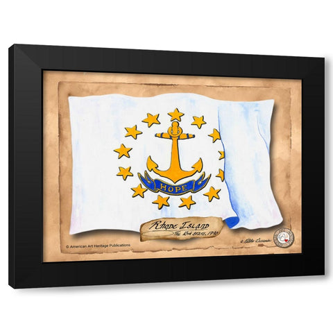 Rhode Island-Solo with background Black Modern Wood Framed Art Print by Alexander, Natalie