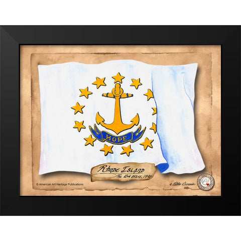 Rhode Island-Solo with background Black Modern Wood Framed Art Print by Alexander, Natalie