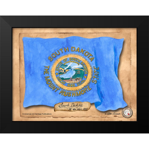 South Dakota-Solo with background Black Modern Wood Framed Art Print by Alexander, Natalie