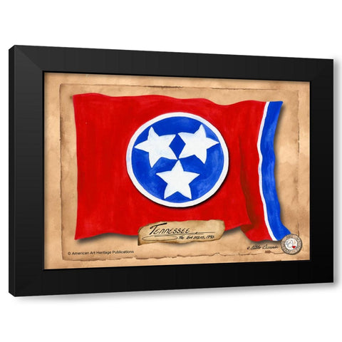 Tennessee-Solo with background Black Modern Wood Framed Art Print by Alexander, Natalie