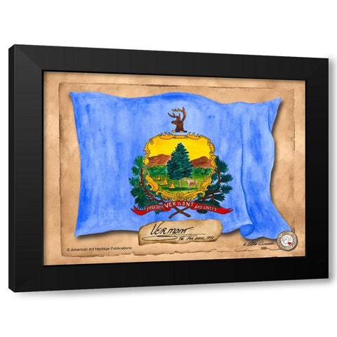 Vermont-Solo with background Black Modern Wood Framed Art Print by Alexander, Natalie