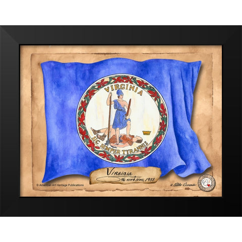 Virginia-Solo with background Black Modern Wood Framed Art Print by Alexander, Natalie