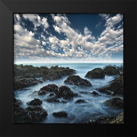 Ocean Seatide I, Color Black Modern Wood Framed Art Print by Anonymous