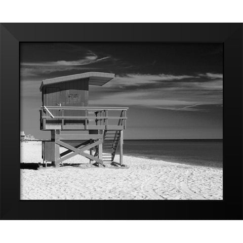 Lifeguard Stand III Black Modern Wood Framed Art Print by Anonymous