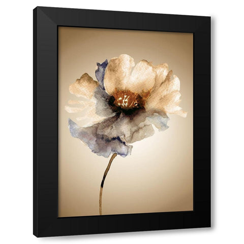 Blossom in Sienna I Black Modern Wood Framed Art Print with Double Matting by Regina