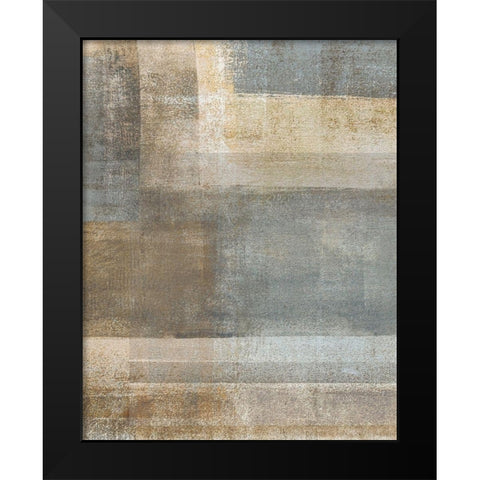 Beige Abstract Black Modern Wood Framed Art Print by Tice, C.