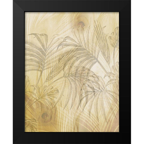 Feather Background Black Modern Wood Framed Art Print by Anonymous