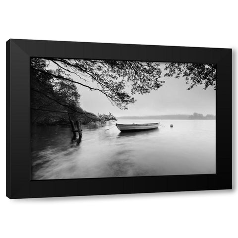 Breezy Morning Black Modern Wood Framed Art Print by Anonymous