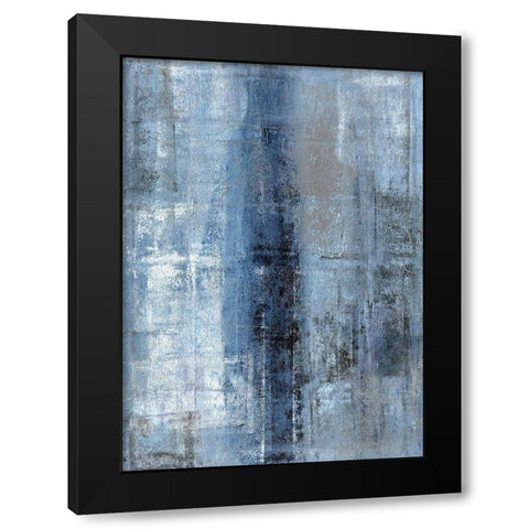 Cerulean Texture I Black Modern Wood Framed Art Print by Tice, C.