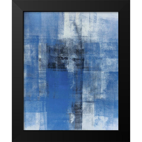 Cerulean Texture II Black Modern Wood Framed Art Print by Tice, C.