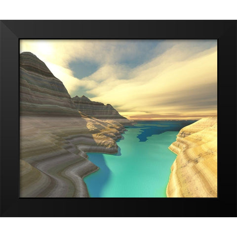 Majestic Canyon I Black Modern Wood Framed Art Print by Anonymous