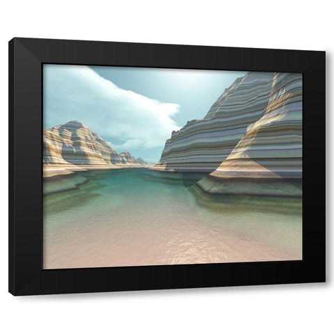 Majestic Canyon II Black Modern Wood Framed Art Print by Anonymous