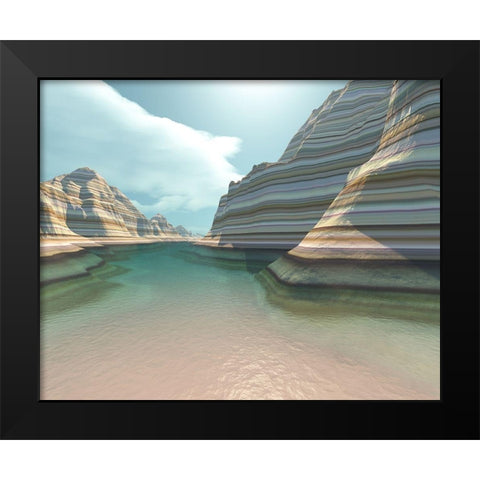 Majestic Canyon II Black Modern Wood Framed Art Print by Anonymous