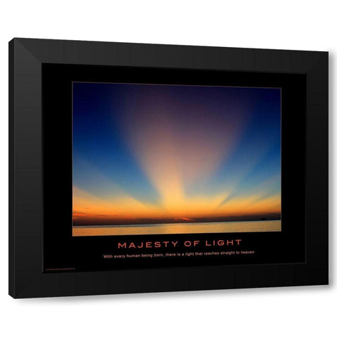 Majesty of Light Black Modern Wood Framed Art Print by Anonymous