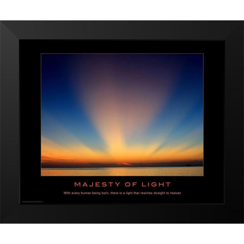 Majesty of Light Black Modern Wood Framed Art Print by Anonymous