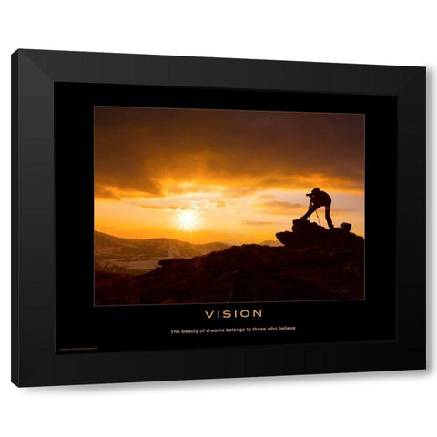 Vision Black Modern Wood Framed Art Print by Anonymous