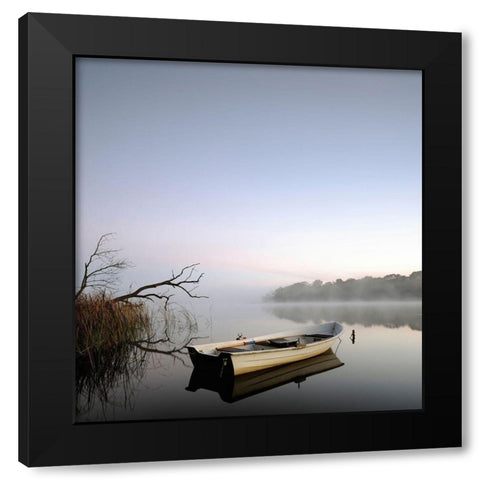 Quayside, Color Black Modern Wood Framed Art Print with Double Matting by Anonymous