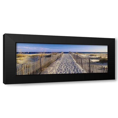 Sand Trail Black Modern Wood Framed Art Print with Double Matting by Anonymous