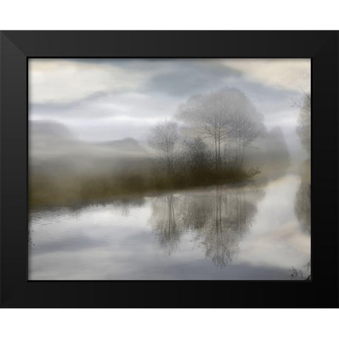 Sunrise Reflections II Black Modern Wood Framed Art Print by Anonymous
