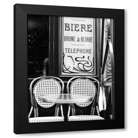 Biere Brune et Blonde Black Modern Wood Framed Art Print with Double Matting by Anonymous