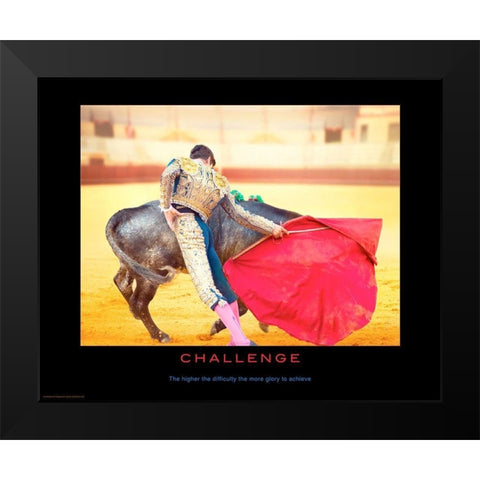 Challenge Black Modern Wood Framed Art Print by Anonymous