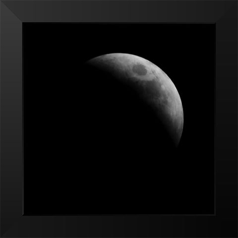 Eclipse V Black Modern Wood Framed Art Print by Anonymous