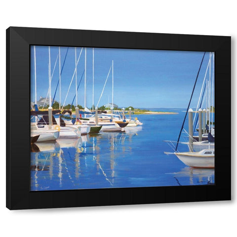 Marina Mill Creek Black Modern Wood Framed Art Print with Double Matting by Saxe, Carol