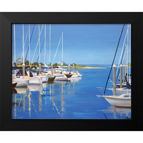 Marina Mill Creek Black Modern Wood Framed Art Print by Saxe, Carol