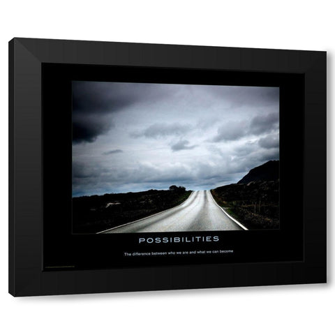 Possibilities Black Modern Wood Framed Art Print with Double Matting by Anonymous