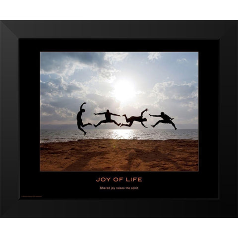 Joy of Life Black Modern Wood Framed Art Print by Anonymous