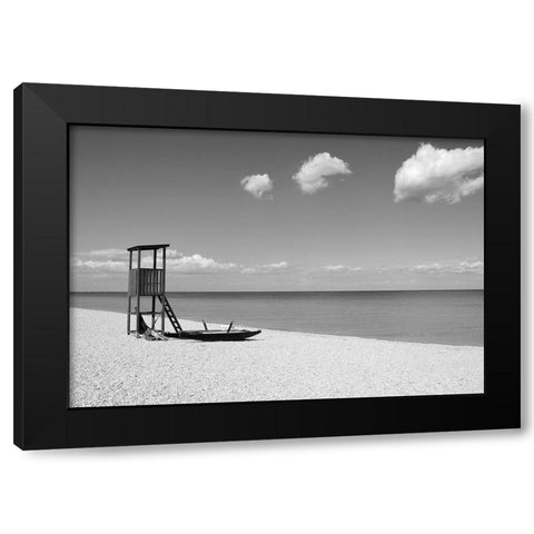 Summer Black Modern Wood Framed Art Print by Anonymous