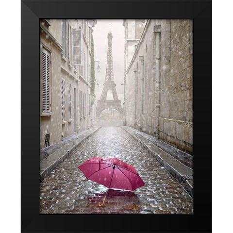 Romantic Interlude Black Modern Wood Framed Art Print by Cranache