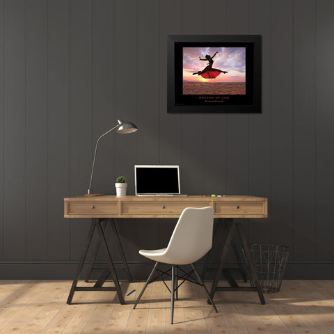 Rhythm of Life Black Modern Wood Framed Art Print by Anonymous