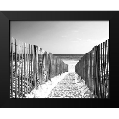 Coastal Path Black Modern Wood Framed Art Print by Anonymous