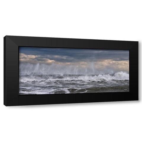 Wave Ballet Black Modern Wood Framed Art Print by Turek, Eve