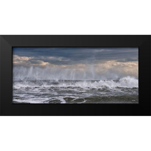 Wave Ballet Black Modern Wood Framed Art Print by Turek, Eve
