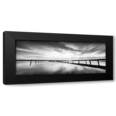 Sunset at Long Pier Black Modern Wood Framed Art Print by Ivanova, Z.