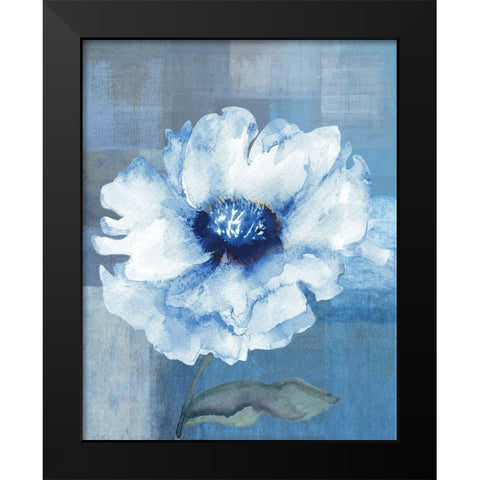 Spring Flower Abstract Black Modern Wood Framed Art Print by Anonymous