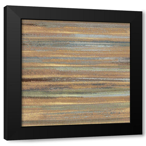 Ochre and Grey Abstract Il Black Modern Wood Framed Art Print by Inuit