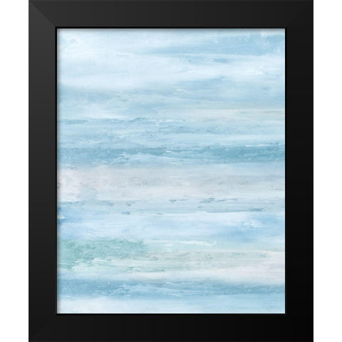 Blue Clouds I. Black Modern Wood Framed Art Print by Tice, C.