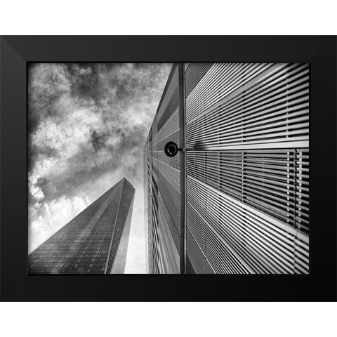 Perspective on Freedom Tower Black Modern Wood Framed Art Print by Graciet, Stephane