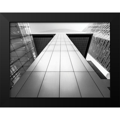 City Architecture Black Modern Wood Framed Art Print by Graciet, Stephane