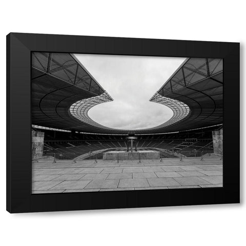 Stadium Black Modern Wood Framed Art Print by Graciet, Stephane