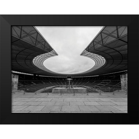 Stadium Black Modern Wood Framed Art Print by Graciet, Stephane