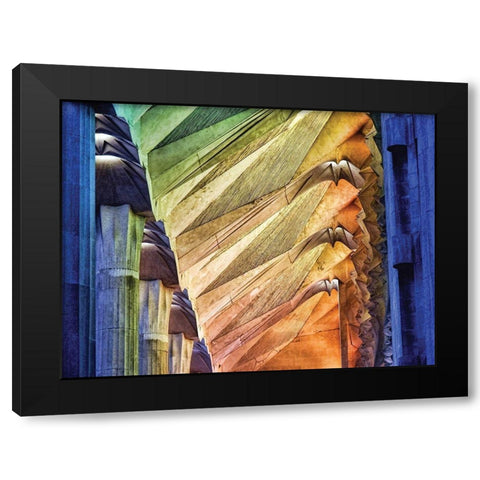 Colors of the Sagrada Familia Black Modern Wood Framed Art Print with Double Matting by Pearlman, Steve