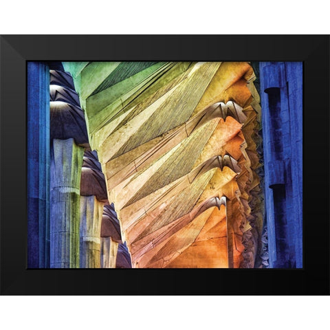 Colors of the Sagrada Familia Black Modern Wood Framed Art Print by Pearlman, Steve